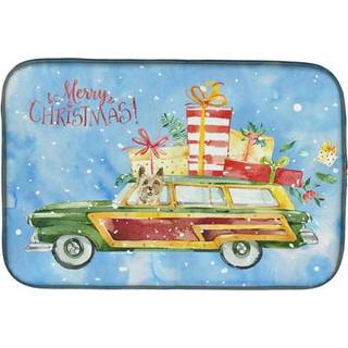 """" Caroline's Treasures CK2400DDM Merry Christmas Cairn Terrier Dish-Drying-Mats 14x21 Multicolor """"