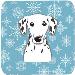 """"Carolines Treasures BB1644FC Snowflake Dalmatian Foam Coasters (s?t med 4) 3,5"""""""" Multicolor""""