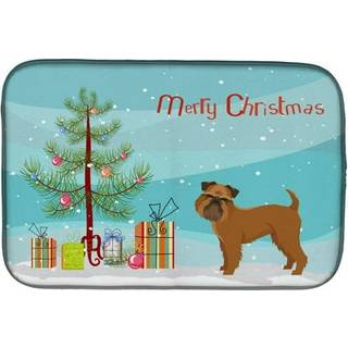 """" Caroline's Treasures CK3544DDM Bruxelles Griffon Christmas Tree Dish-Drying-Mats 14 X 21 Multicolor """"