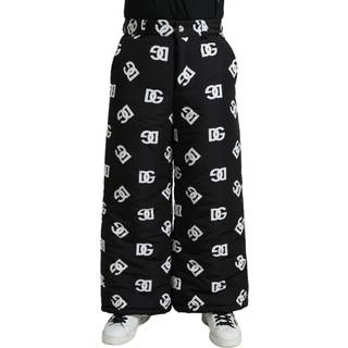 Dolce & Gabbana Sort Logo DG Print Wide Leg Bukser & Jeans