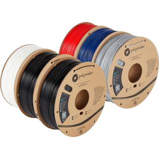 Polymaker ABS -filament 1,75 mm bundt 6x1 kg ABS 3D -printerfilament 1,75 mm bundt 5 farver - polylit ABS 3D -udskrivning Filament 1,75 mm sort/h
