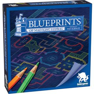 Ritningar av Mad King Ludwig - Ett Flip & Sketch Strategy Board -spel av Bezier Games