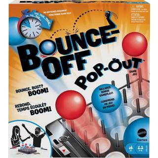 Mattel Games Bounce-Off Pop-Out Party Game for Kids Adults and Family Night Bounce Fast eller Balls Go Flying for 1-4 spillere