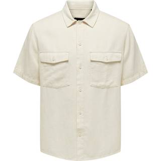 ONLY & SONS Kari Relaxed SS Shirt Viscose Linen White