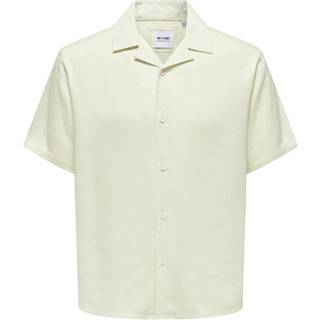 ONLY & SONS Kari Relaxed Cuba Shirt Viscose Linen White