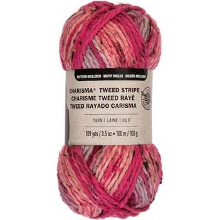 Loops & Threads Charisma Tweed Stripe Yarn 1 Ball 3,5 oz. - Rose Garden