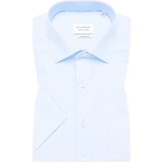 ETERNA Herren Kurzarmhemd blau Comfort Fit