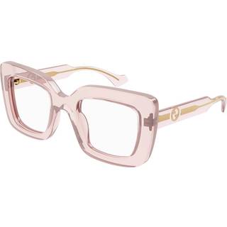 Gucci GG1554O 003 49 Briller Kvinder Krystalklar - Transparent Orange - 49mm