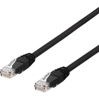 DELTACO Ultra Slim U/UTP Cat.6 patch cable, OD:2.6mm, 1m, Black