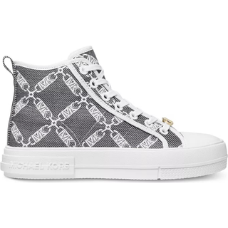 MK Evy Empire Logo Jacquard High-Top Trainers - Black - Michael Kors - EU 38