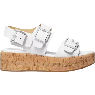 MK Colby Leather Flatform Sandal - White - Michael Kors - EU 40