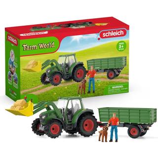 Traktor med trailer Schleich bondegårdsdyr 42608