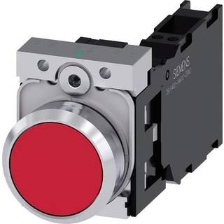 Siemens Trykknap, 22mm, rund, metal, rødflad