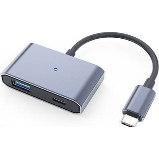 NÖRDIC USB-C hub 2ports 1xUSB-A 3.0 5Gbps 1xUSB-C