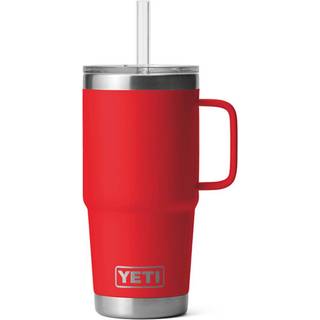 Yeti Rambler 25 oz tumbler med h?ndtag og halml?ge rejse krus vand tumbler vakuum isoleret kop med h?ndtag rustfrit st?l redning r?d