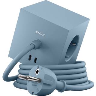 Avolt Square 1 stikdåse USB-C 30W 1,8 m Shark blue
