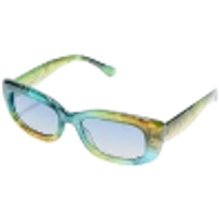 Mens Rectangle Plastic Sunglasses In Green