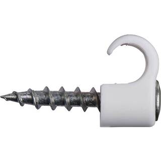 Gelia Kabelholder TCS med skrue, rund, hvid 8-12 mm, 32 mm, 100 st