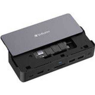 Verbatim Pro - docking station - USB-C - 2 x HDMI DP - 1GbE