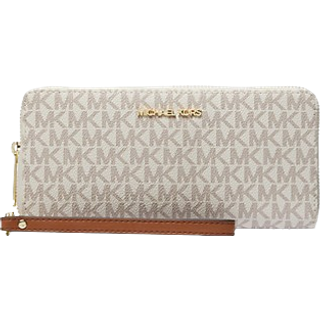 MK Jet Set Travel Large Logo Continental Wristlet - Natural - Michael Kors - ONE SIZE