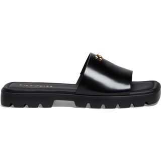 Coach COACH Black Florence Leather Sandals