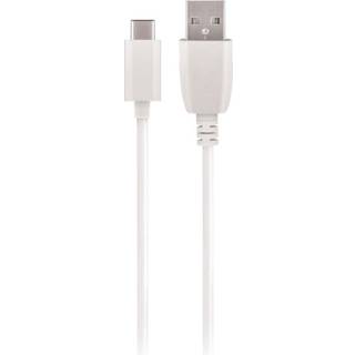 Maxlife ladekabel med USB-C - 3 meter, 2A - Hvid
