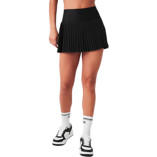Alo Yoga Grand Slam pleated tennis skirt - black - S