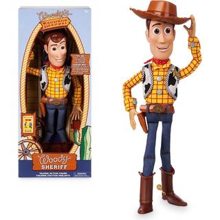 Officiel DISNEY Store Woody Interactive Talking Action Figur fra Toy Story 4 15 tommer Funktioner 10+ engelske stninger interagerer med andre fi