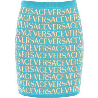 Versace Versace Allover cotton-blend miniskirt - multicoloured - S