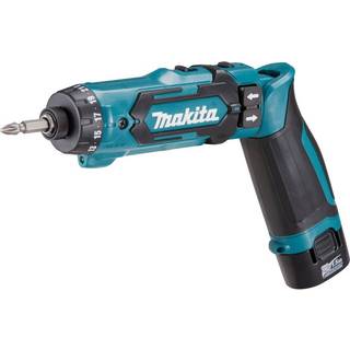 Makita 7,2v knækskruetrækker li-ion inkl 2x1,5ah, lader og kuffert - df012dse