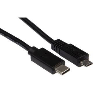 USB-C til USB Micro-B kabel 1m (sort)