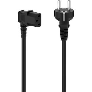 Hama Strømkabel vinklet 3-benet, Sort 5.0m