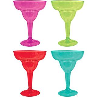 Farverige og stilfulde Fiesta Margarita -briller - 11 oz. (S?t p? 20) - Stilfuld drinkware til fester og begivenheder