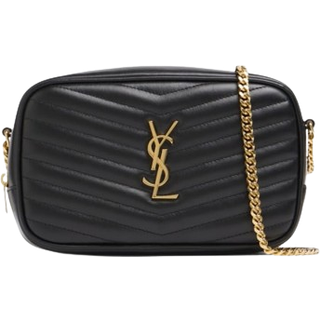 Saint Laurent Lou Mini leather crossbody bag - black - One Size