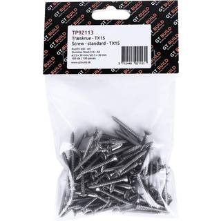 GTBUILD træskrue, TX15, rustfri A4, 3,5 x 30 mm - 100 stk.