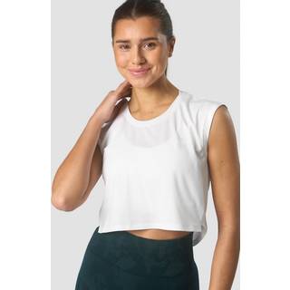 Stride Cropped Tank Wmn White