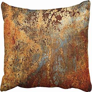Emvens kast pude d?kker sager Dekorativ 20x20 tommer brun rust Farverig metal Rusty st?l jernstruktur V?gd?r To sider Print Pillowcase Case Pushi