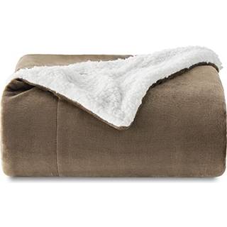 Bedsure Sherpa Fleece tppe Twin Size til sofa - tykt og varmt tppe til vinter Bldt fuzzy plys dobbelt tppe til alle rstider Brun 60x80 tomme