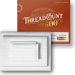 Texas Linned CO. Luksus egyptisk bomuldsdronning Stripe Sheet Sæt 600 trådtælling Ekstra lang hæfteklamme 4 PC Sæt Dronning White Damask Splow So