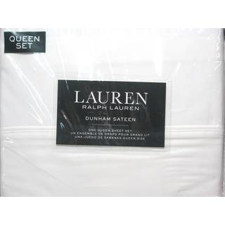 Lauren Ralph Lauren Queen Size Dunham Sateen 4 Stykke Set 100% Bomuld - Hvid