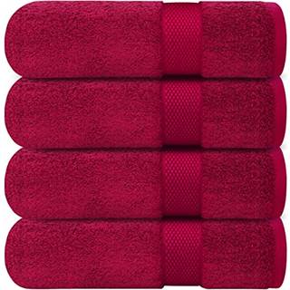 Infinitee Xclusives Premium badehåndklæder Sæt på 4-27x54 inches 100% ringspundet bomuld blød absorberende hurtig tørt holdbart ideal til daglig