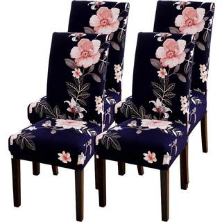 Searchi spisestuestol d?kker slipcovers s?t med 4 spandex super fit str?kning aftagelige vaskbare k?kken parsons stol d?kker beskytter til spises