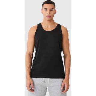 Mens Black Basic Man Signature Vest