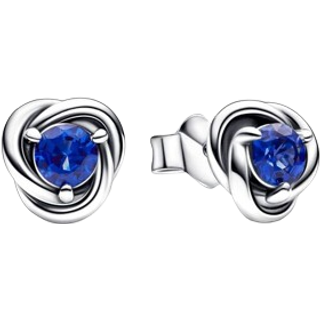 Pandora September Birthstone Eternity Circle Stud Earrings - Blue