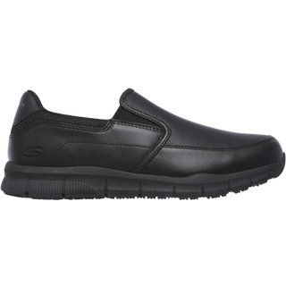 Skechers Skechers Black Mens Nampa Groton Resistant Slip On Shoes