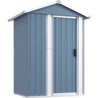 Haveskur 126X97,5X177 Cm Galvaniseret Stål - Grå