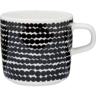 OIVA kaffekop 2 dl., siirtolapuutarha, hvid/sort