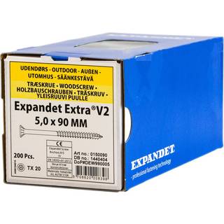 Expandet spånskrue UH udv. 5,0x90 mm TX20 PK 200