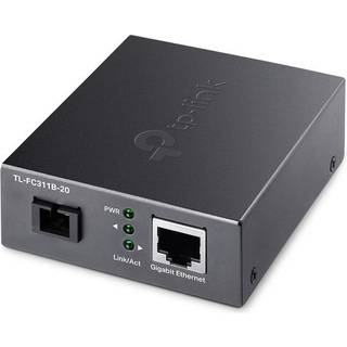 TP-Link TL-FC311B-20 netværksomformer til medie 1000 Mbit/s Enkeltilstand Sort
