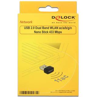 DeLOCK USB 2.0 Dual Band WLAN ac/a/b/g/n Nano Stick